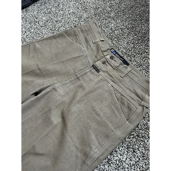 Vintage 90s Marithe Francois Girbaud Mens 38x11.5 Baggy Denim Shorts Khaki - Picture 6 of 10